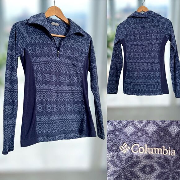 COLUMBIA Fleece 1/2 Zip Pullover Size XS - Picture 1 of 12